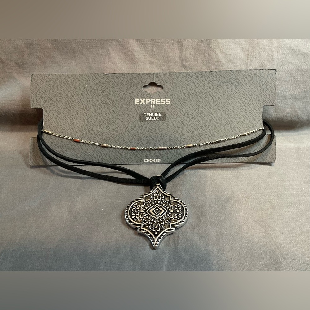 NWT Express Multi Strand Choker Necklace W/ Pendant #1229